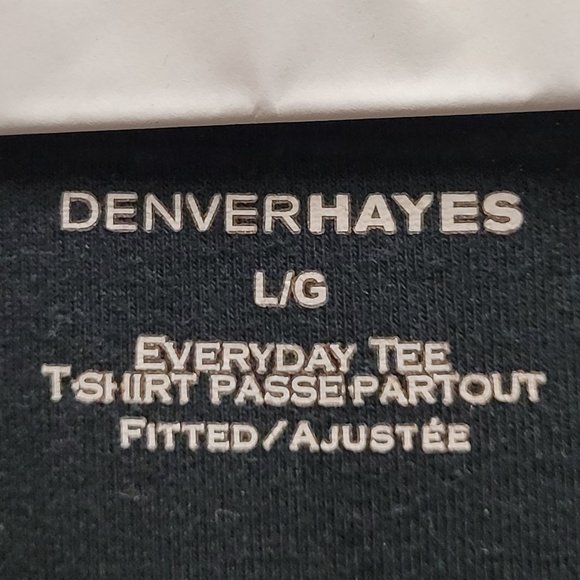 GENTLY USED, DENVER HAYES, LONG SLEEVE TEE SHIRT, LARGE!!! - Picture 2 of 3